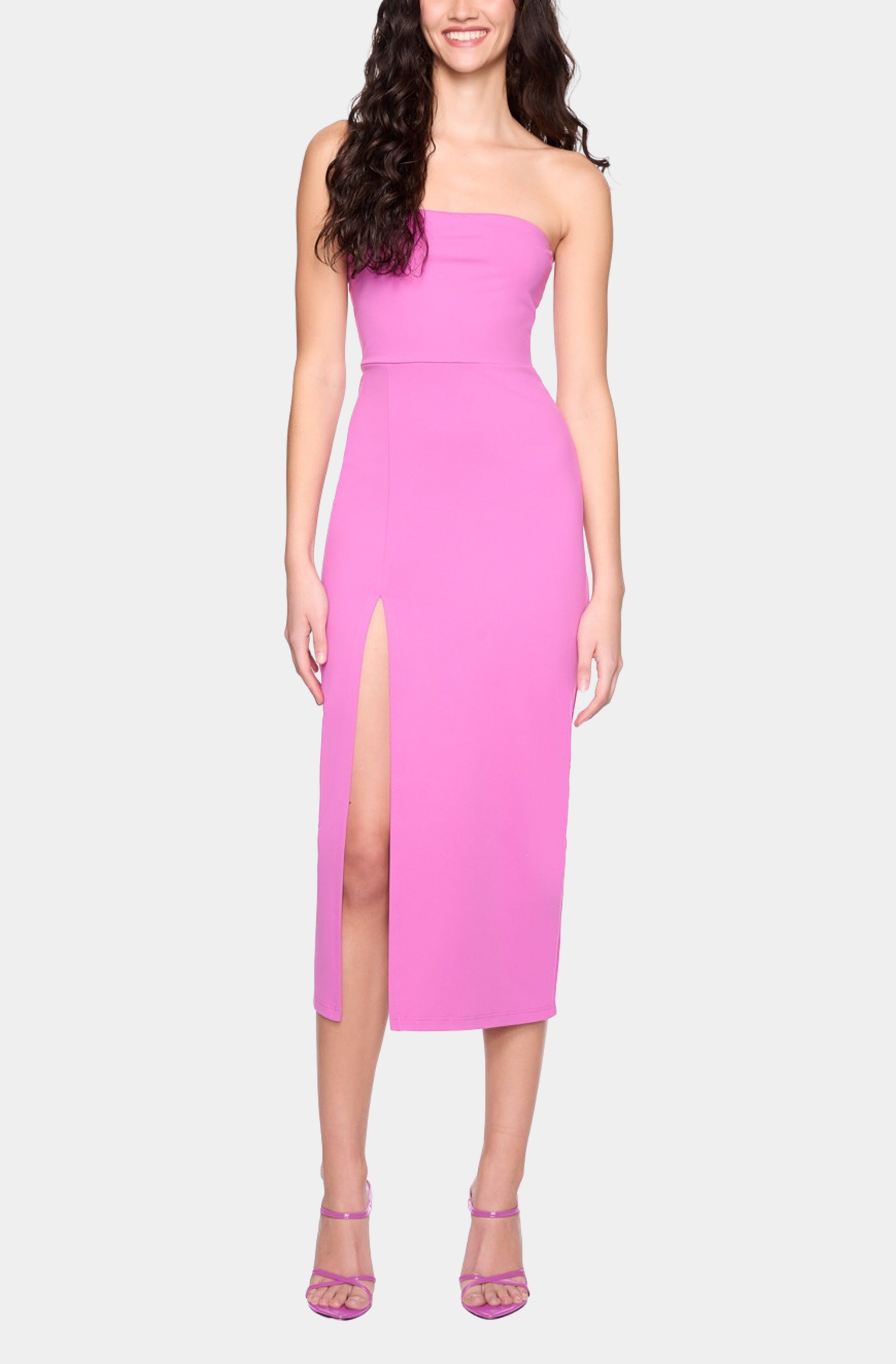 Tube Midi Slit Front Dress