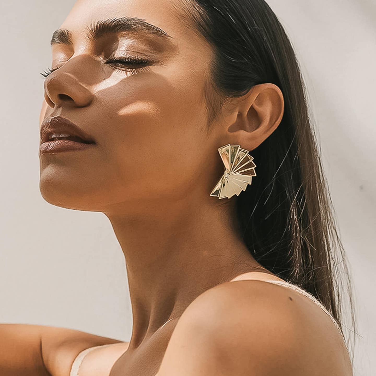 Soline Folded Fan Earrings