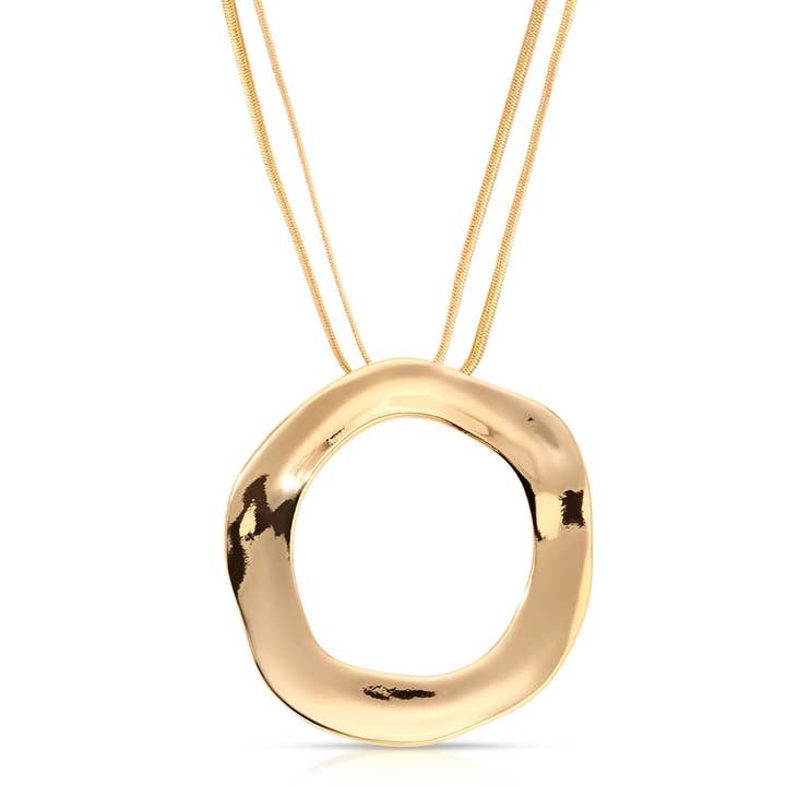 Open Circle Statement Necklace