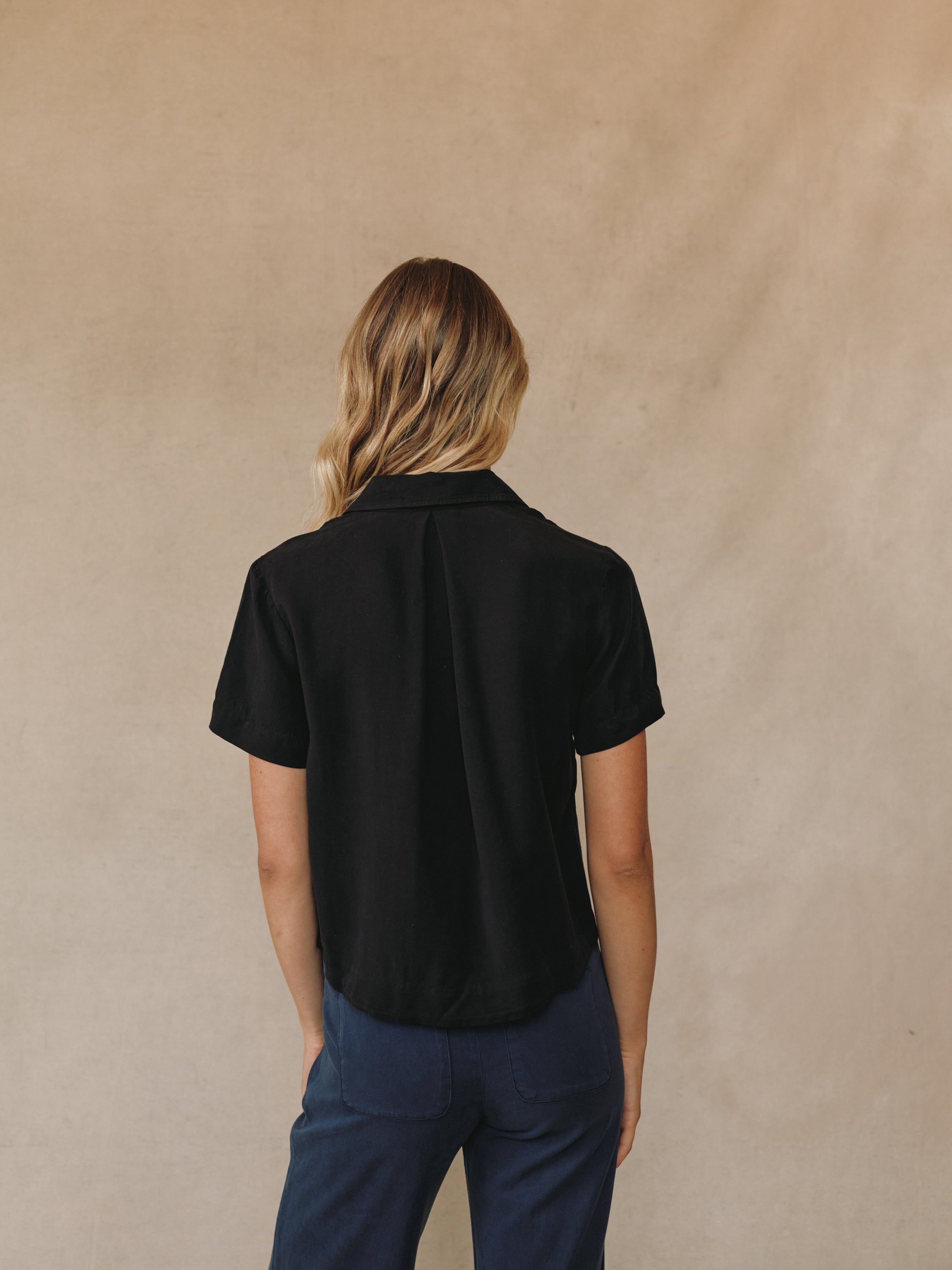 Short Sleeve Flowy Button Down