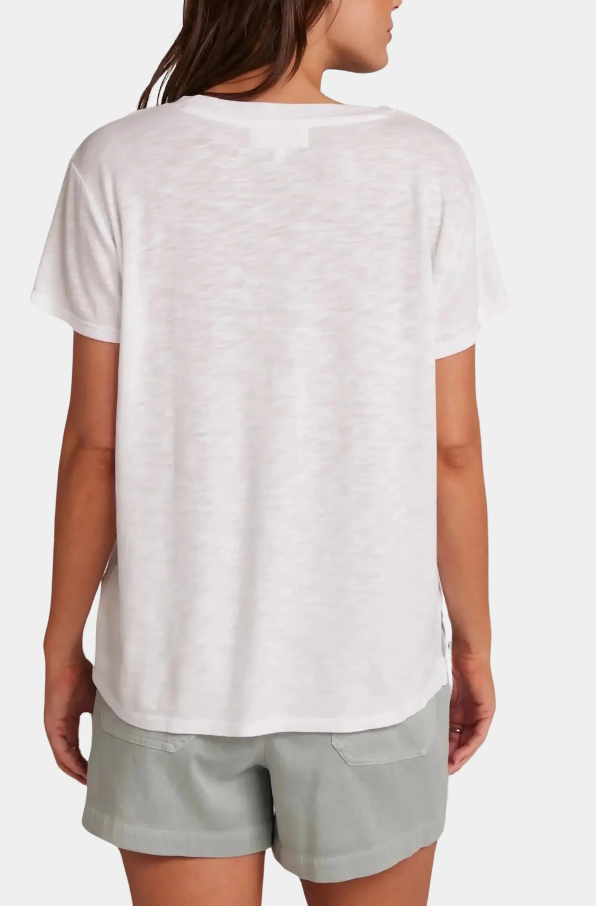 Side Slit V-Neck Tee