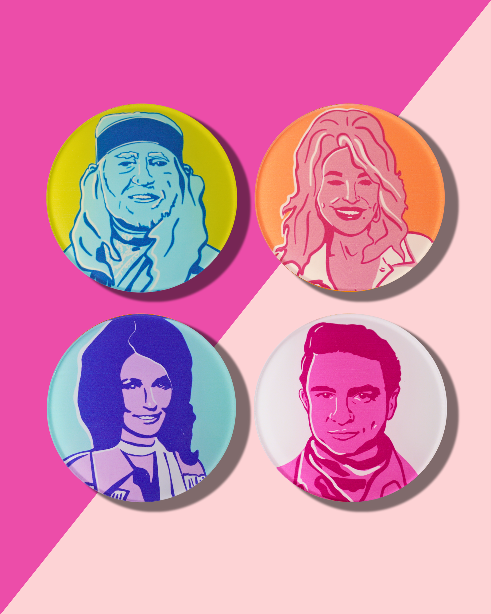 Country Legends | Set of 4 Coasters