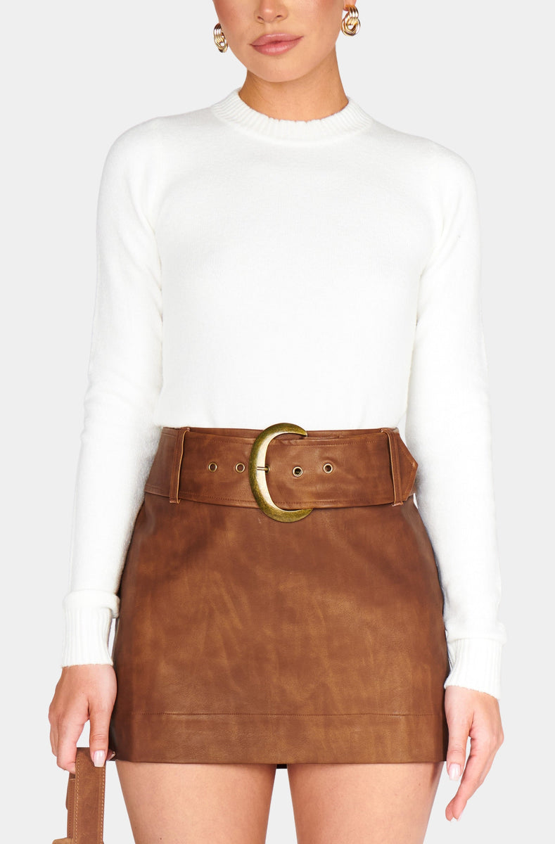 Mel gather skirt　ANDMARY　BROWN　M▲▲▲ GATHERED POLYAMIDE SKIRT - Brown | ZARA Australia