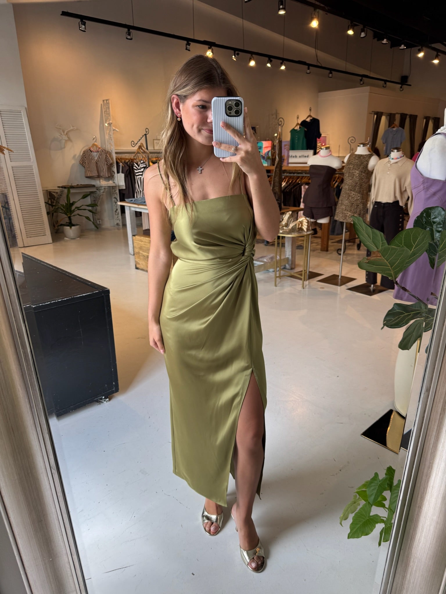 green jean dress Summer Campaign Edit 25%Polyester dresses for women Color:776 Spangle Dot Hacci Dress
