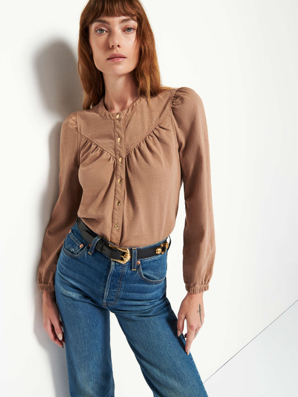Luanne Yoked Snap Tee