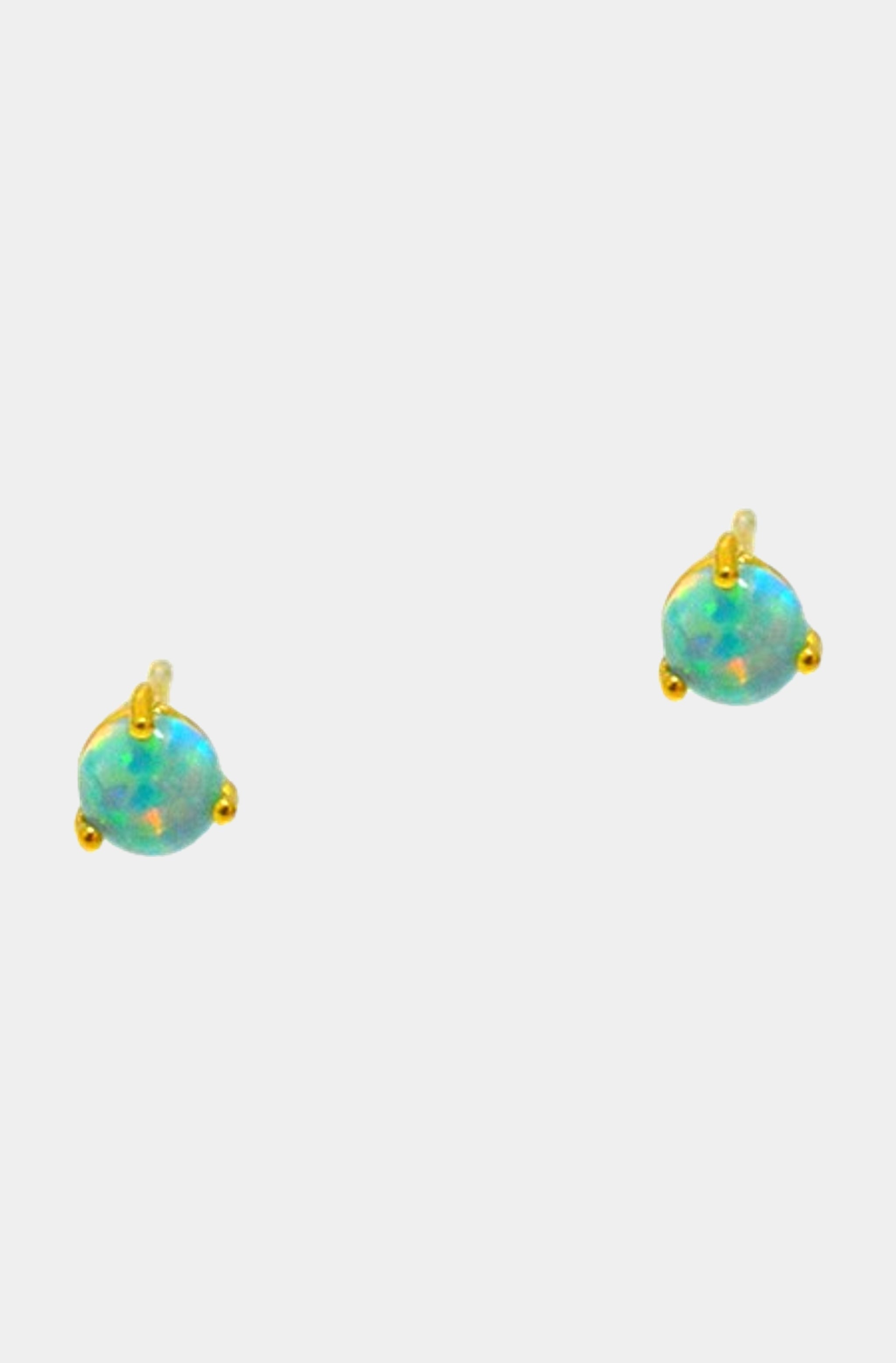 Sterling Silver Opal Studs