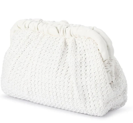 Amalia Pleated Woven Clutch