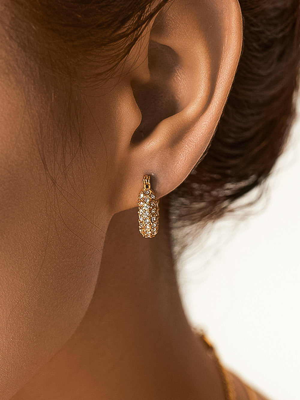 Joleen Glam CZ Hoop Earrings