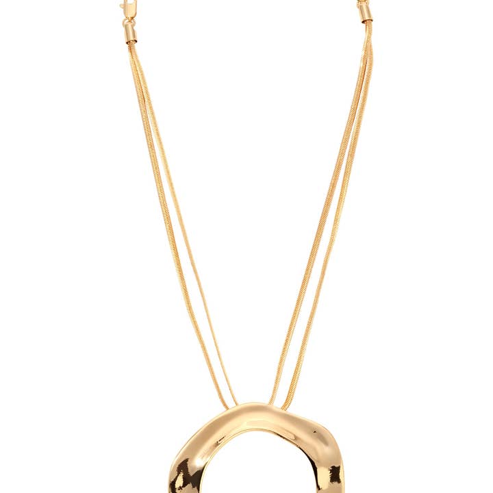 Open Circle Statement Necklace