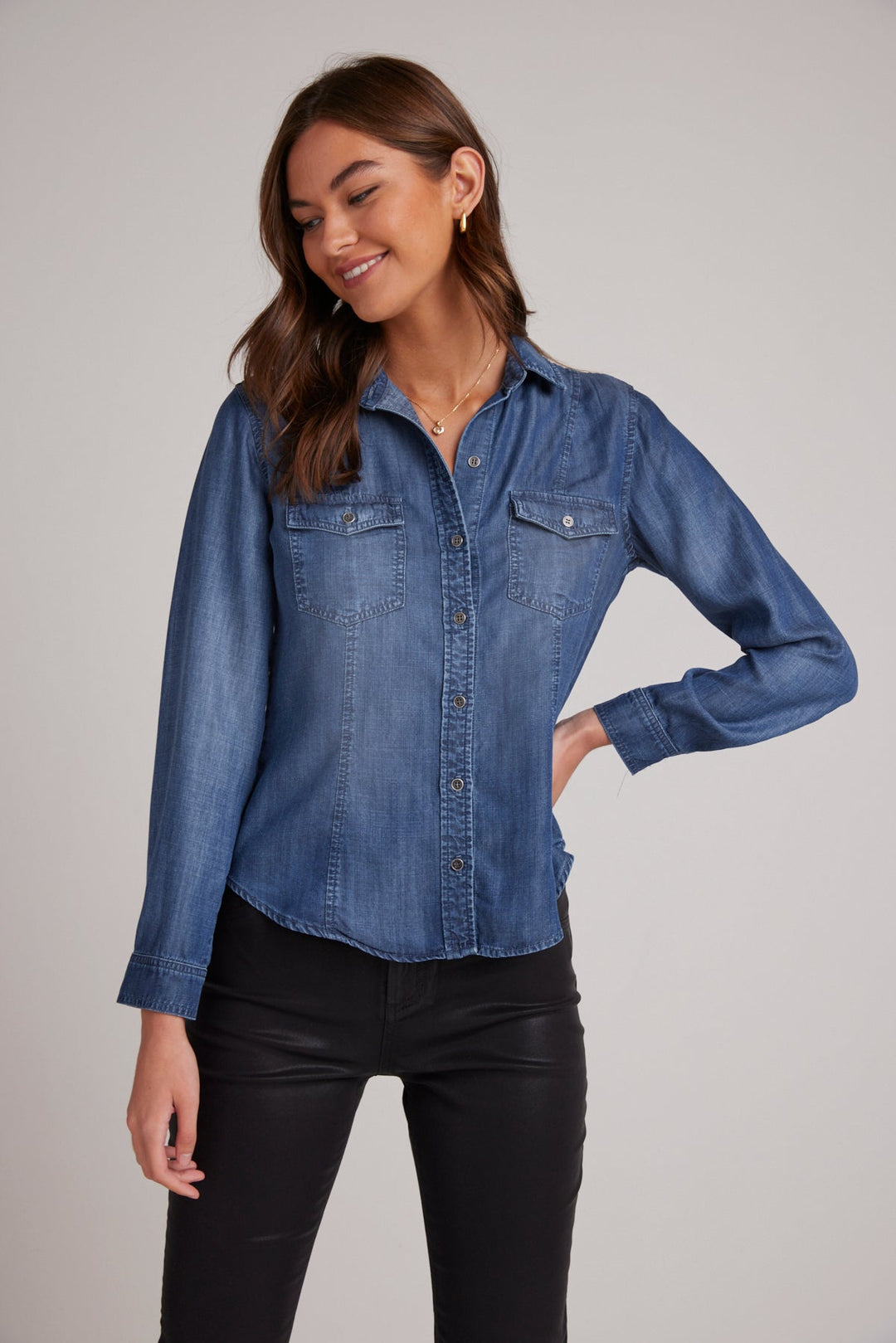 Long Sleeve Seamed Shirt