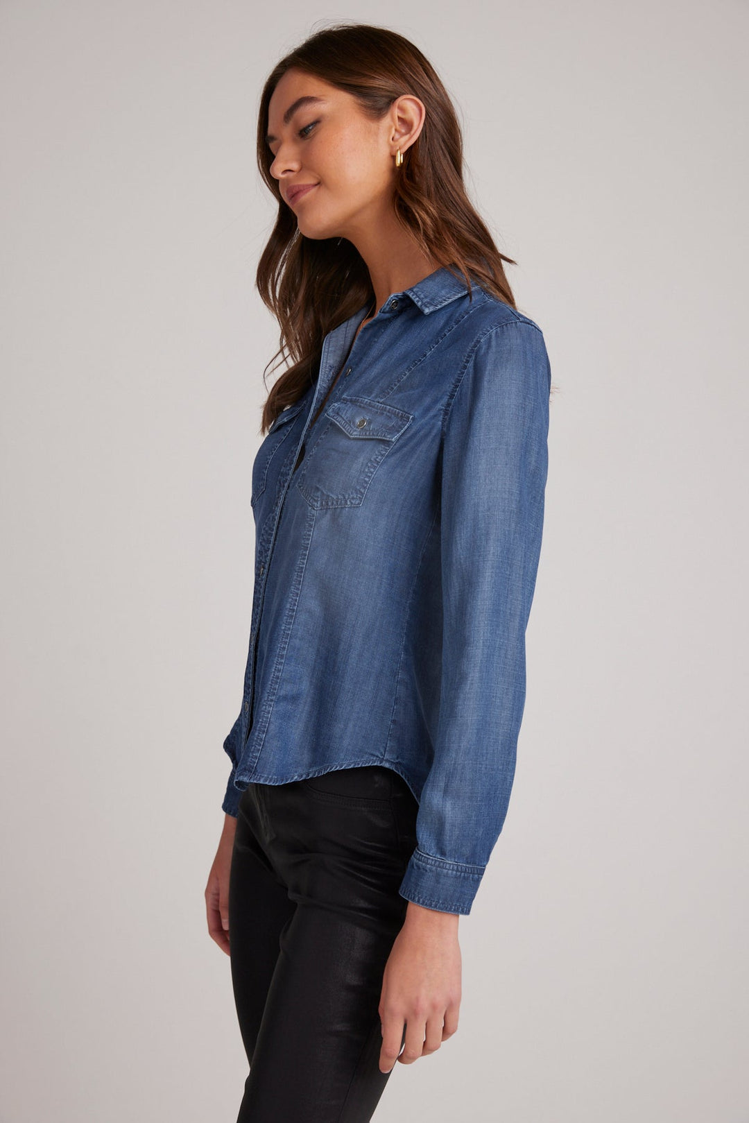 Long Sleeve Seamed Shirt
