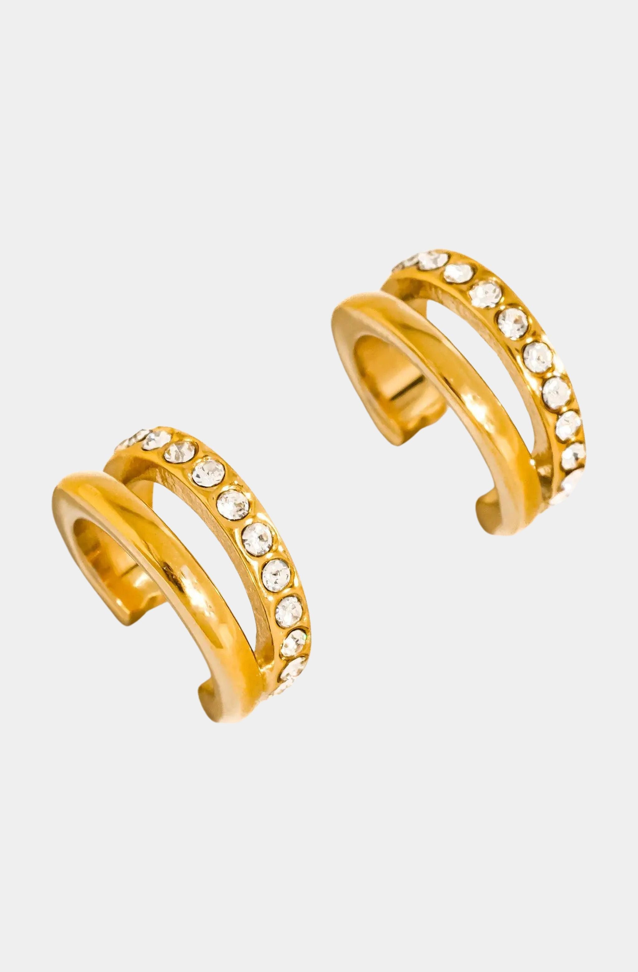 Elaris Double Band Crystal Ear Cuff