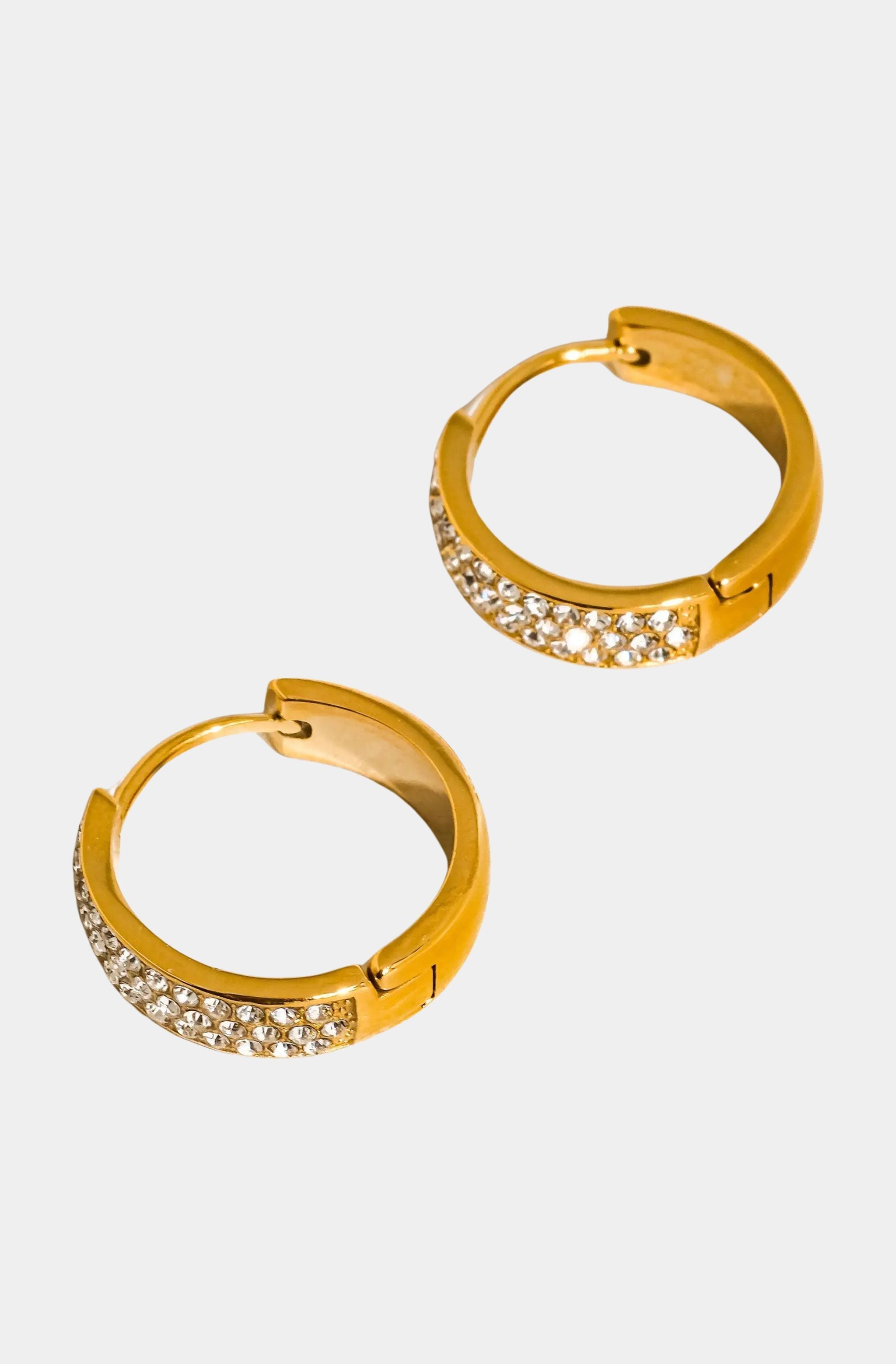 Zephira CZ Pave Hoop Earrings