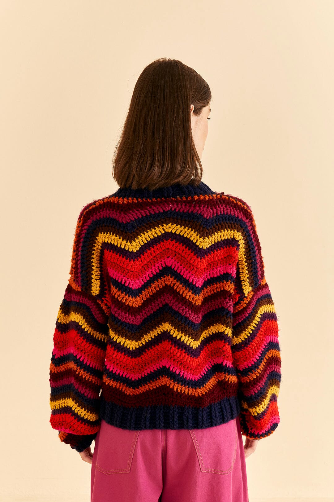 Crochet High Neck Sweater