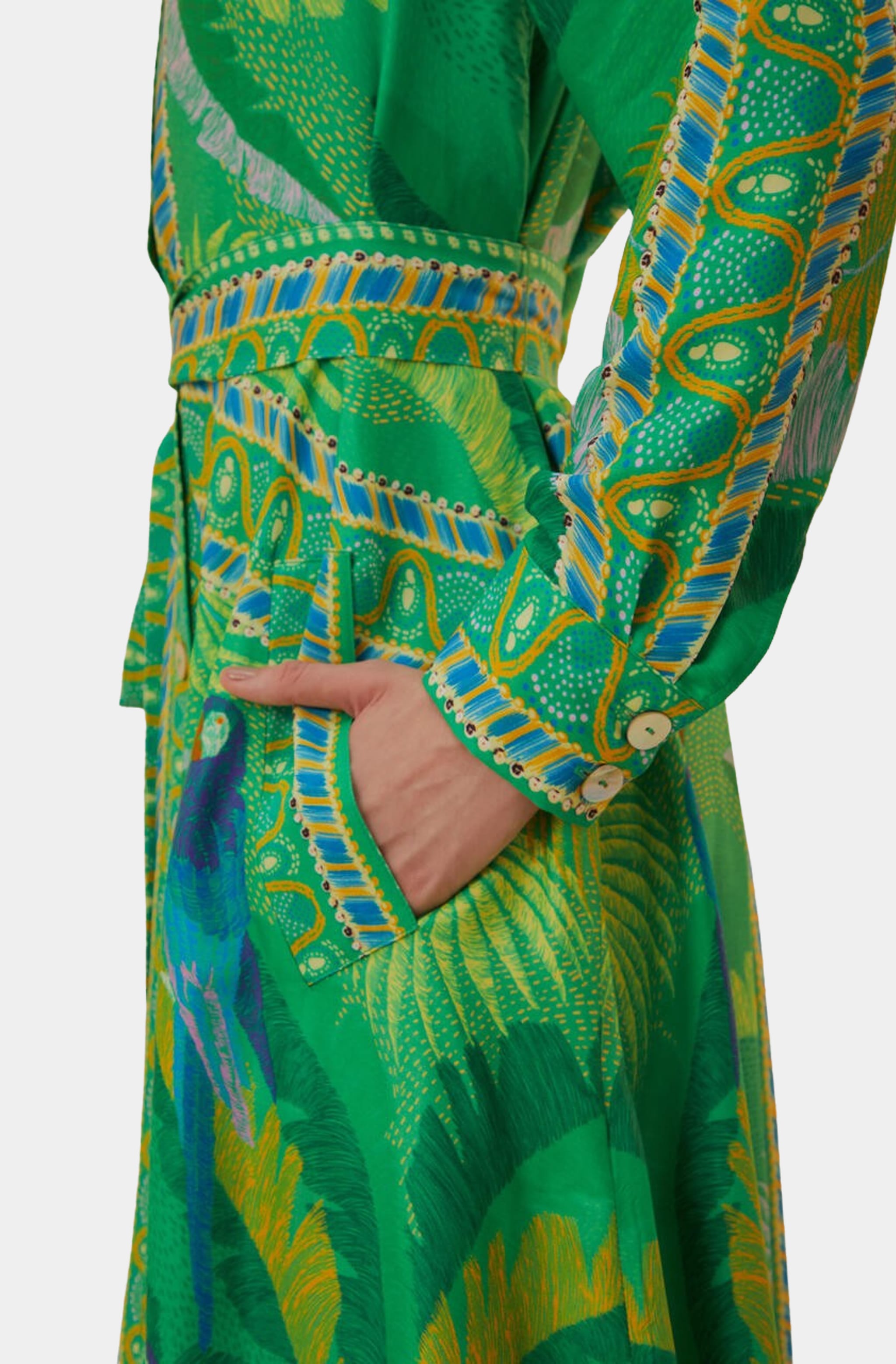 Macaw Scarf Chemise Dress