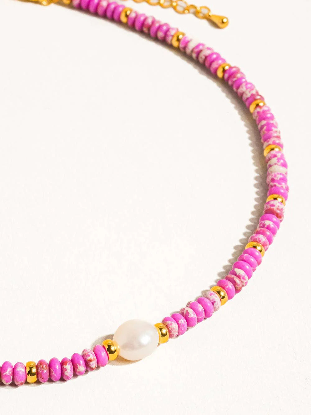 Millie Purple Beaded Pearl Necklace
