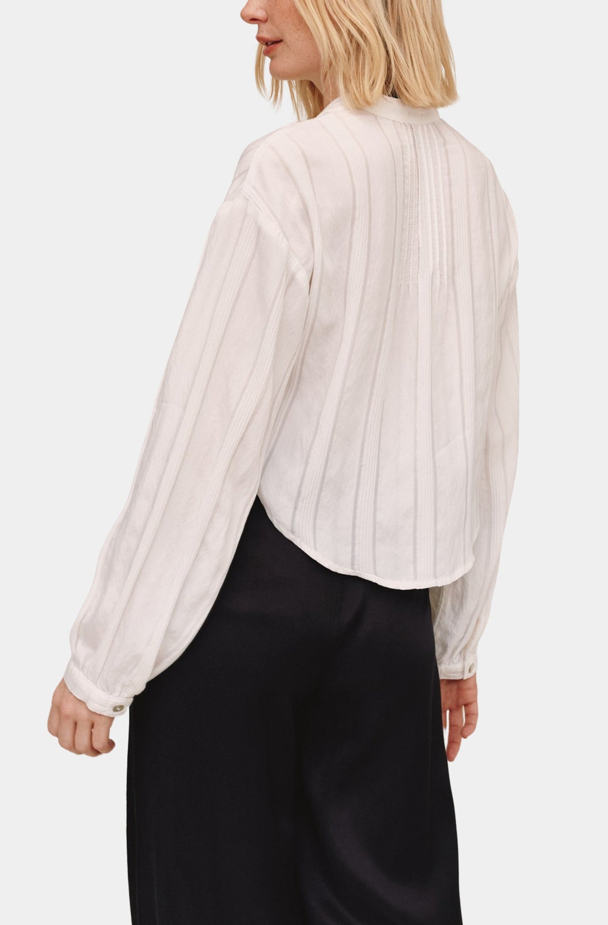 Long Sleeve Pintuck Shirt
