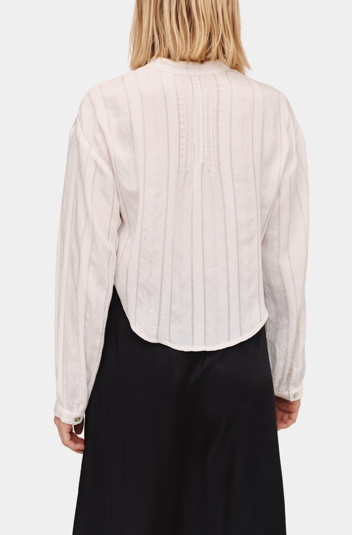 Long Sleeve Pintuck Shirt