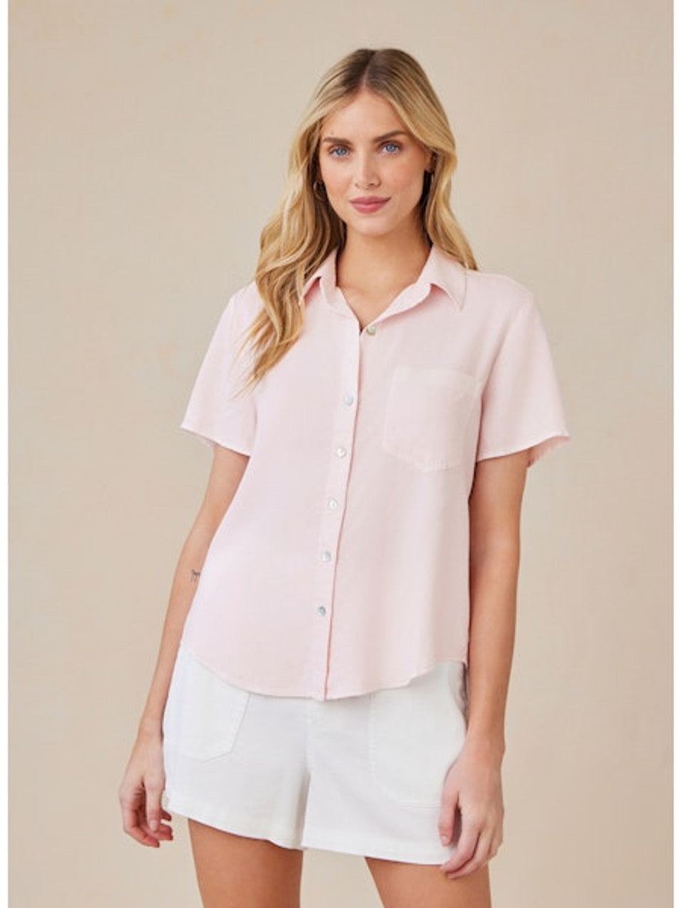 Short Sleeve Pocket Button Down