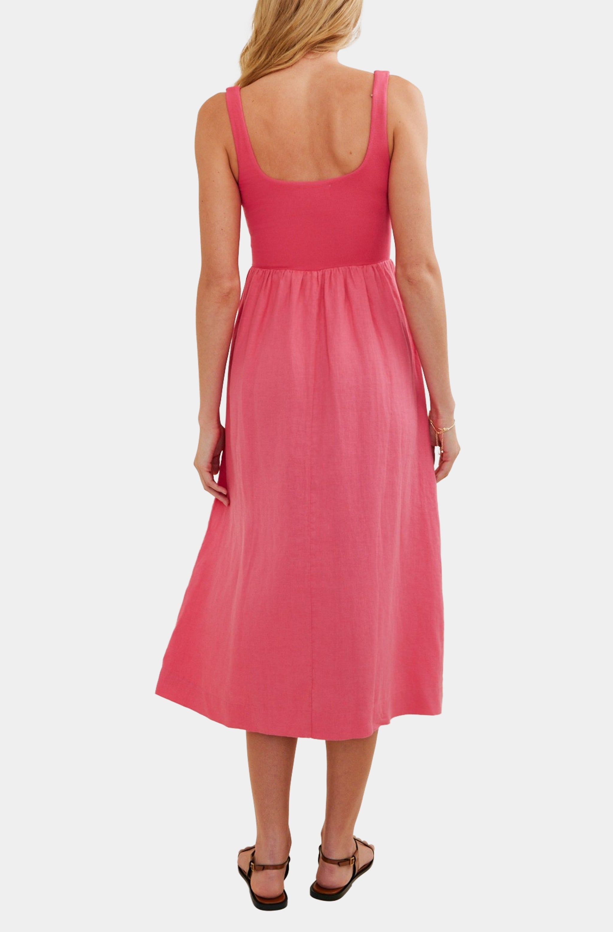 Sleeveless Knit Combo Dress Spiced Hibiscus / XS Sleeveless Knit Combo Dress Spiced Hibiscus / XS