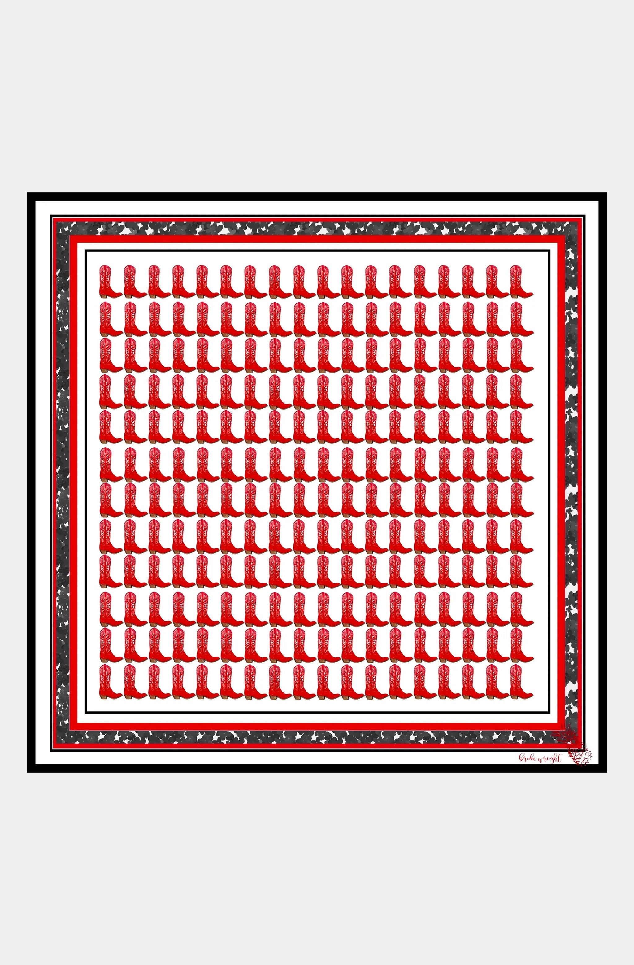 Red &amp; Black Boots Scarf