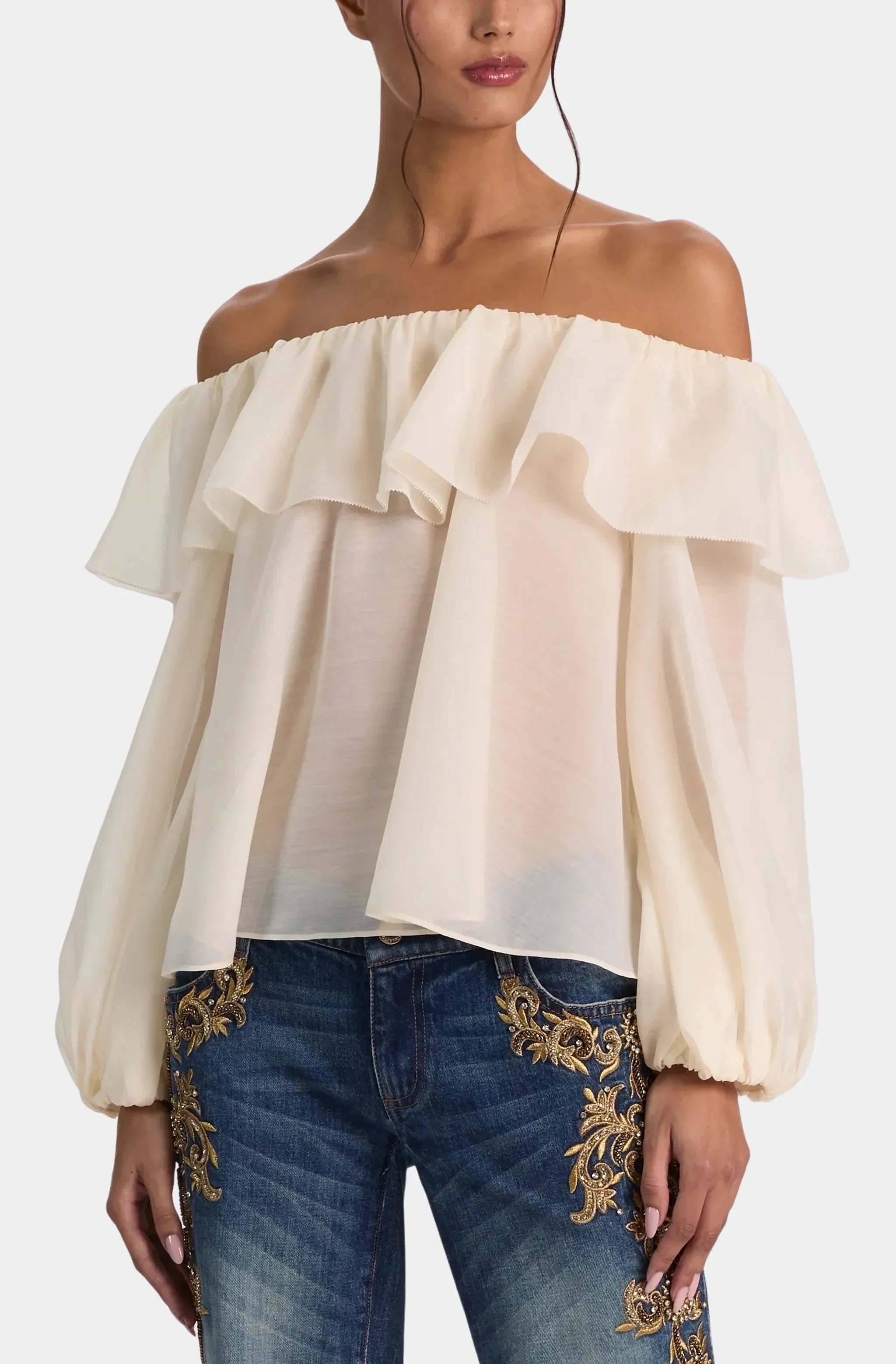Alta Off The Shoulder Ruffle Blouse
