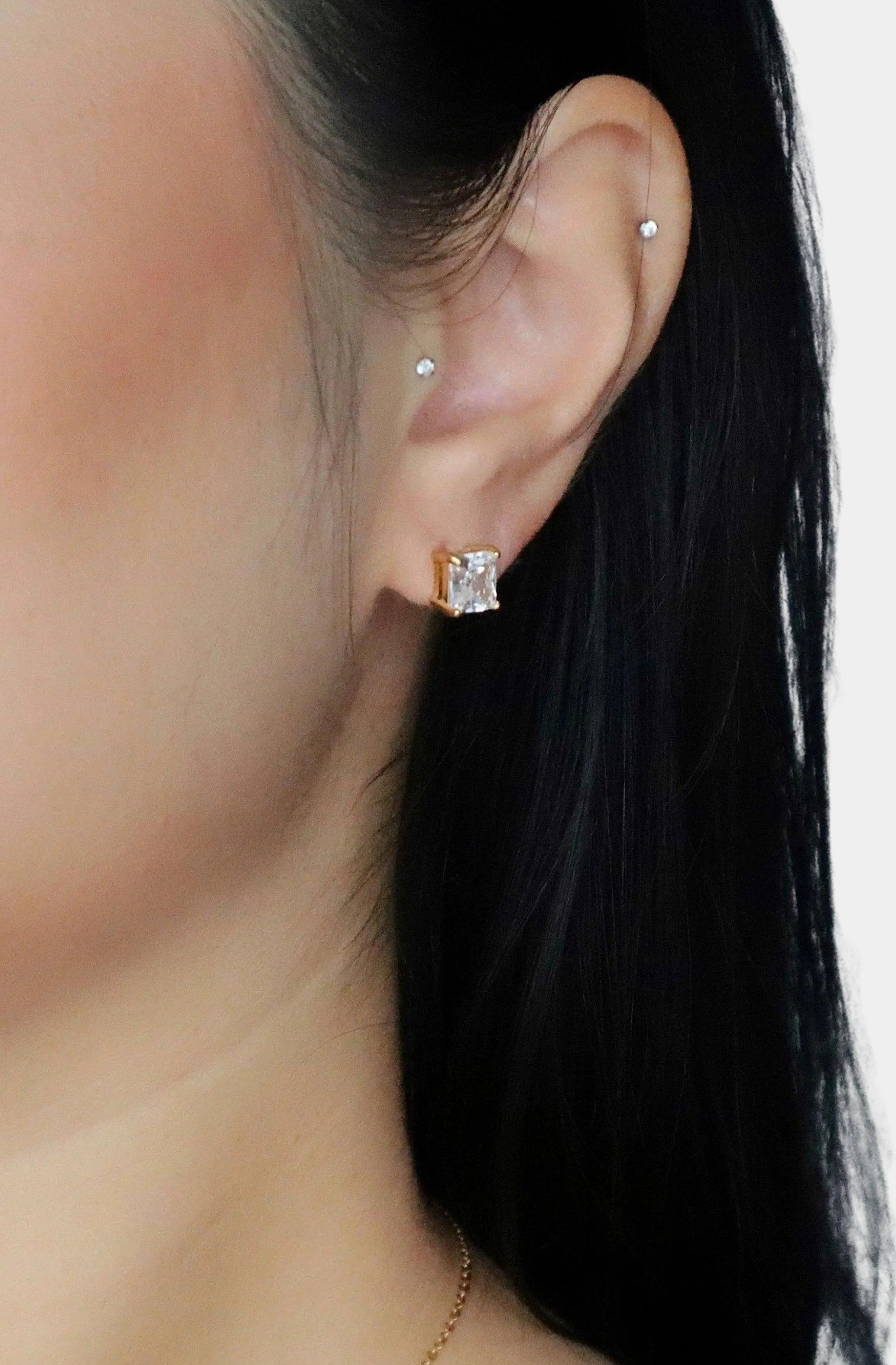 CZ Square Studs