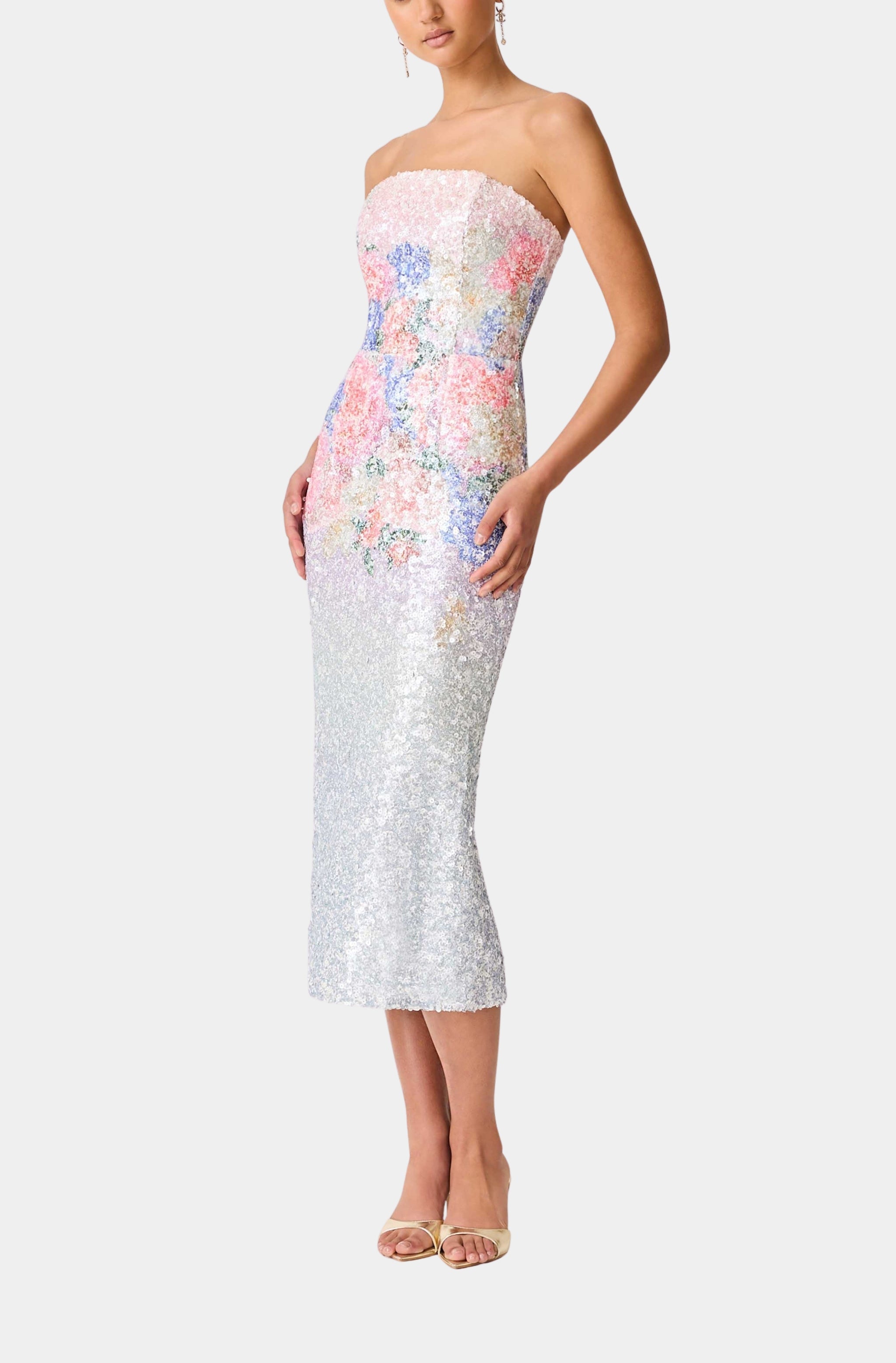 Lurea Strapless Midi Dress