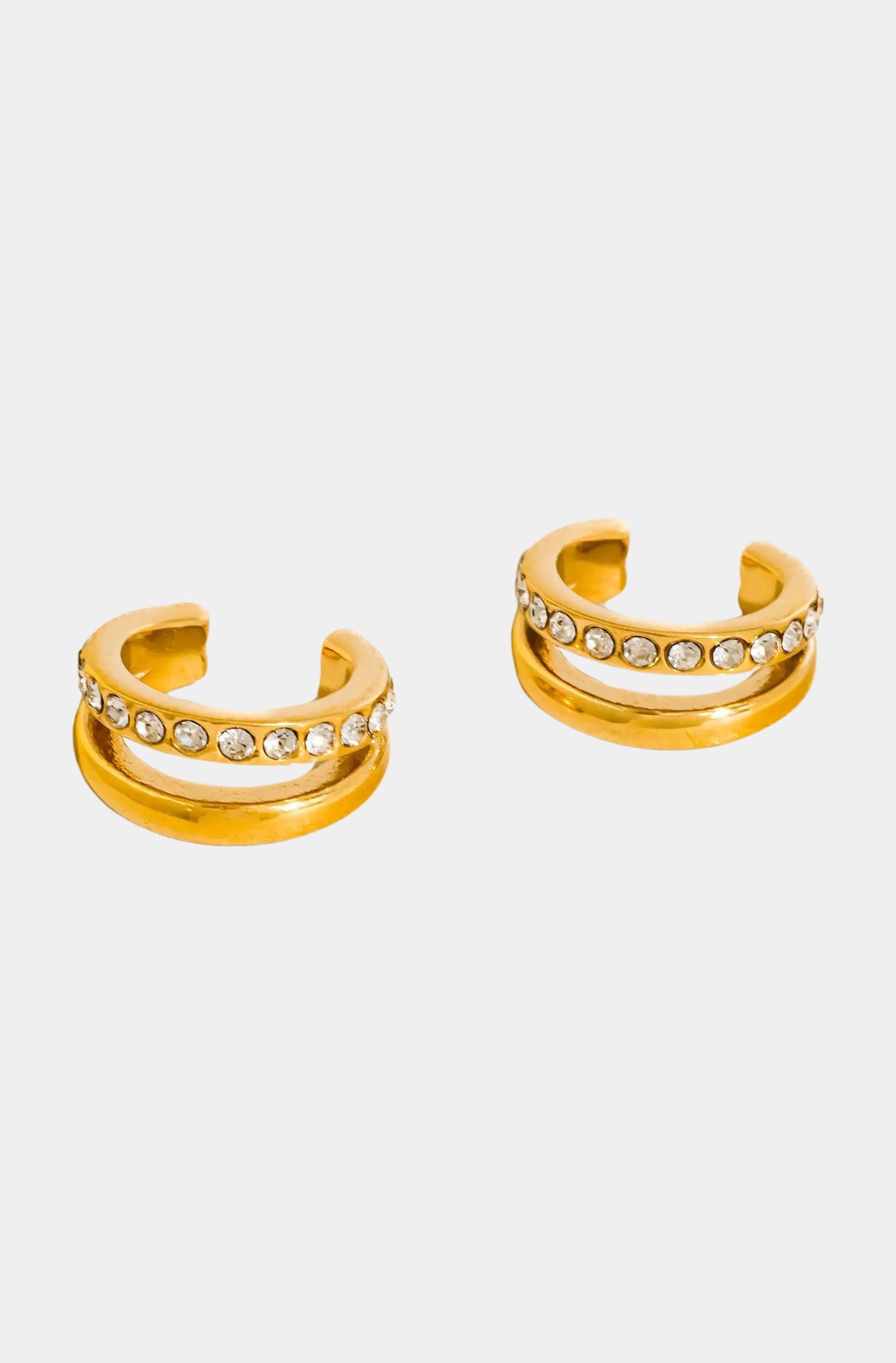 Elaris Double Band Crystal Ear Cuff