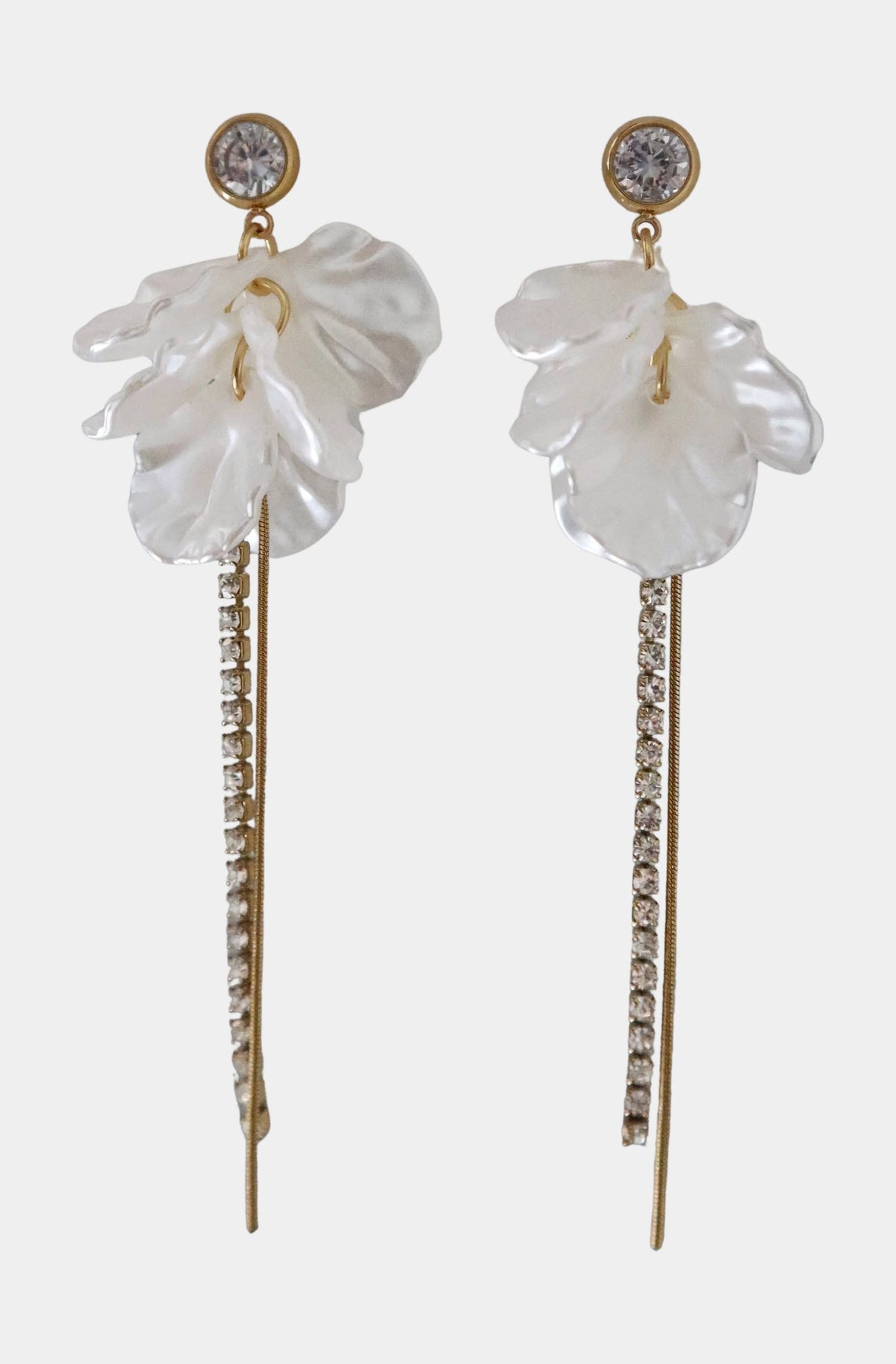 CZ Blossom Drop Earrings