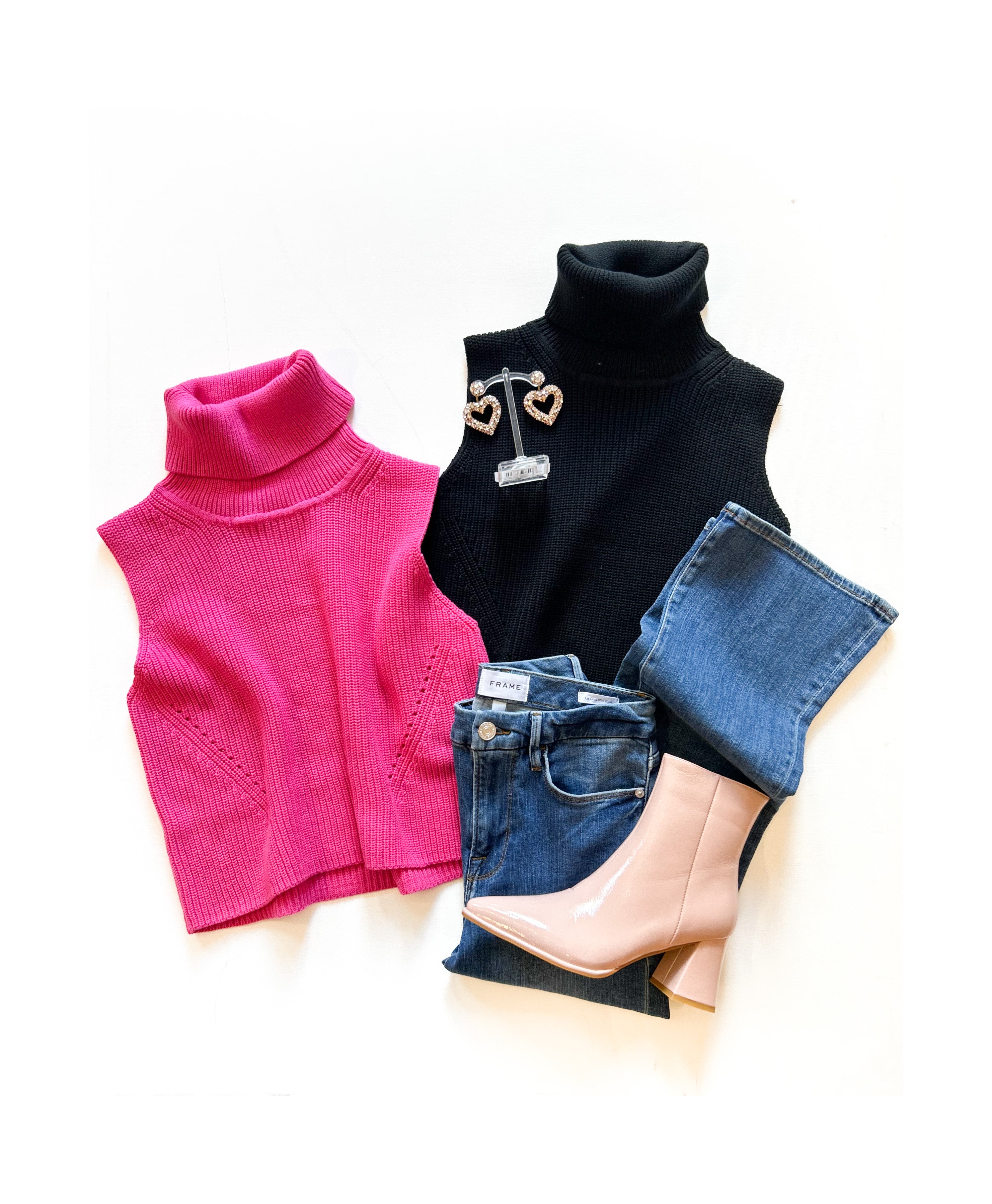 Mozart Cropped Sleeveless Jumper
