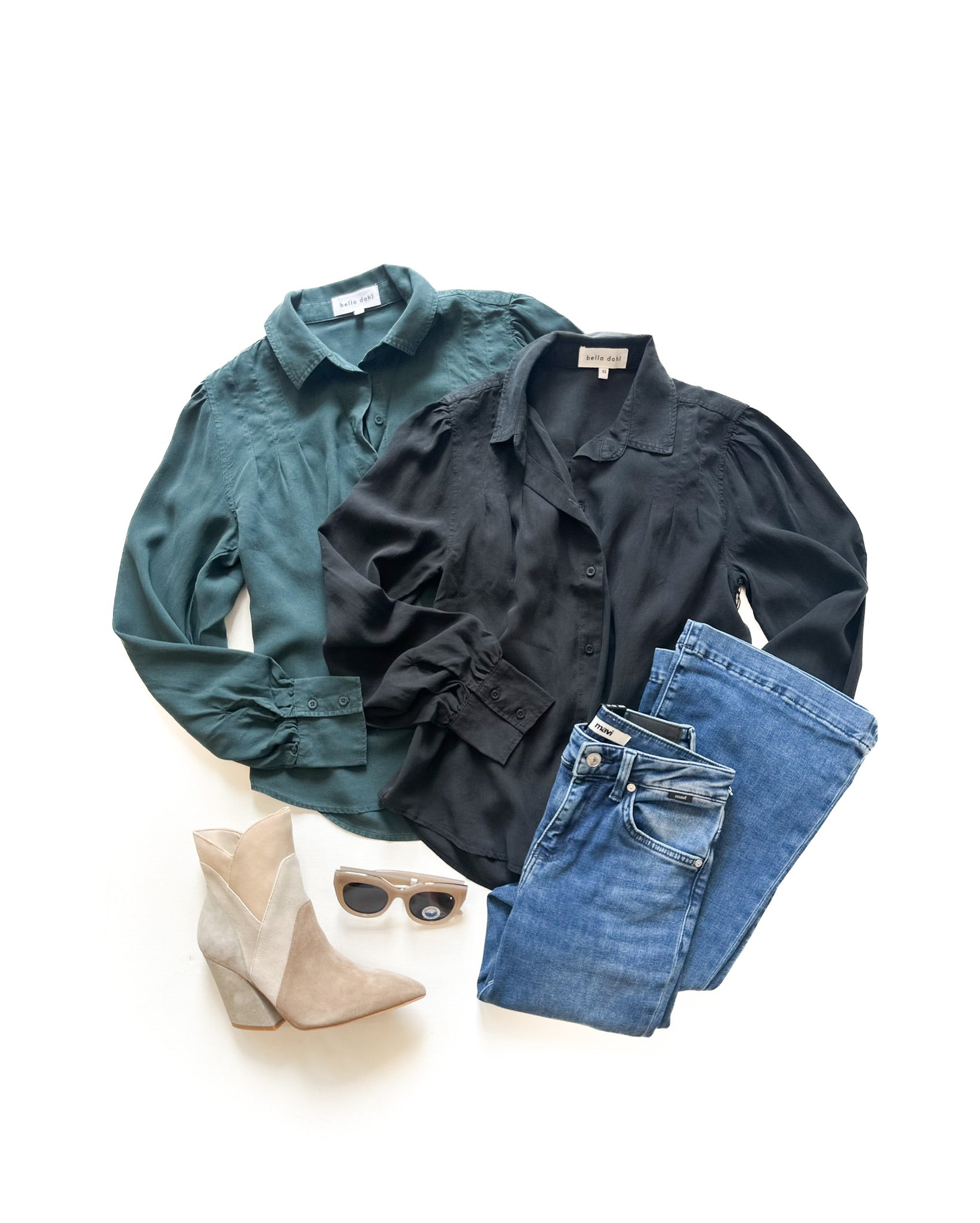 Pin Tucked Button Down