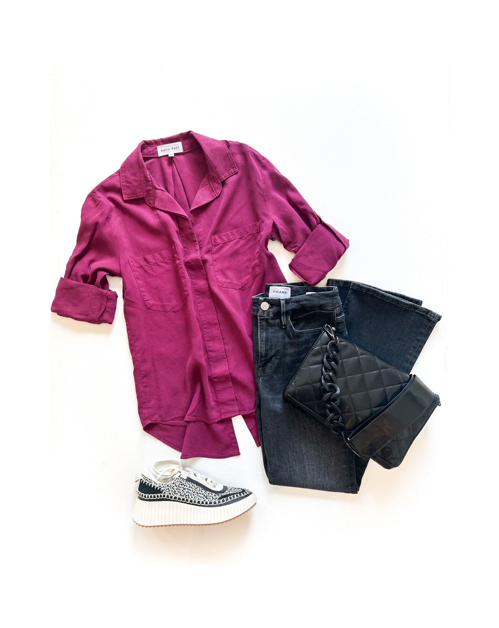 Split Back Button Down