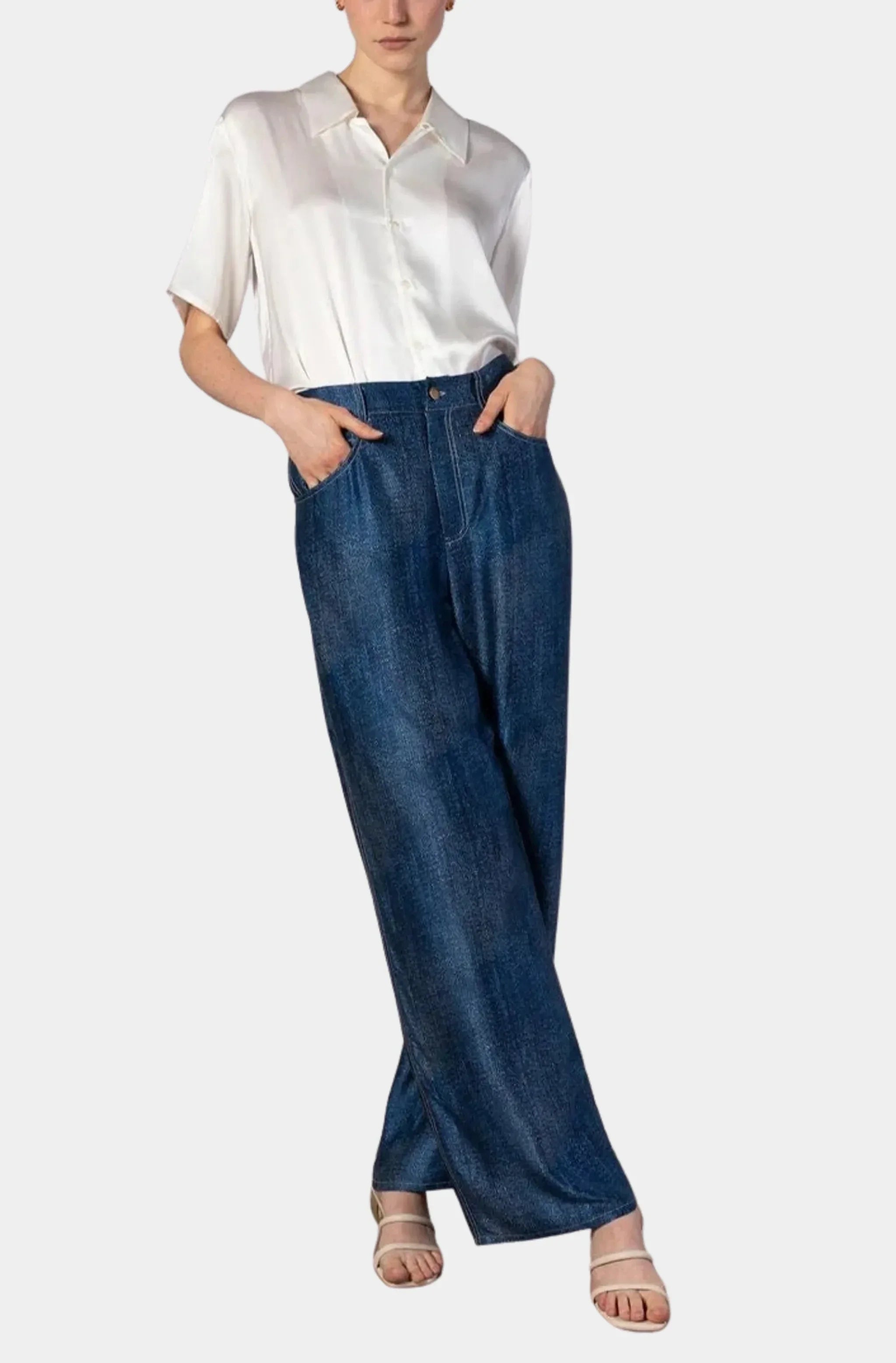 Jeans But Silk Pant