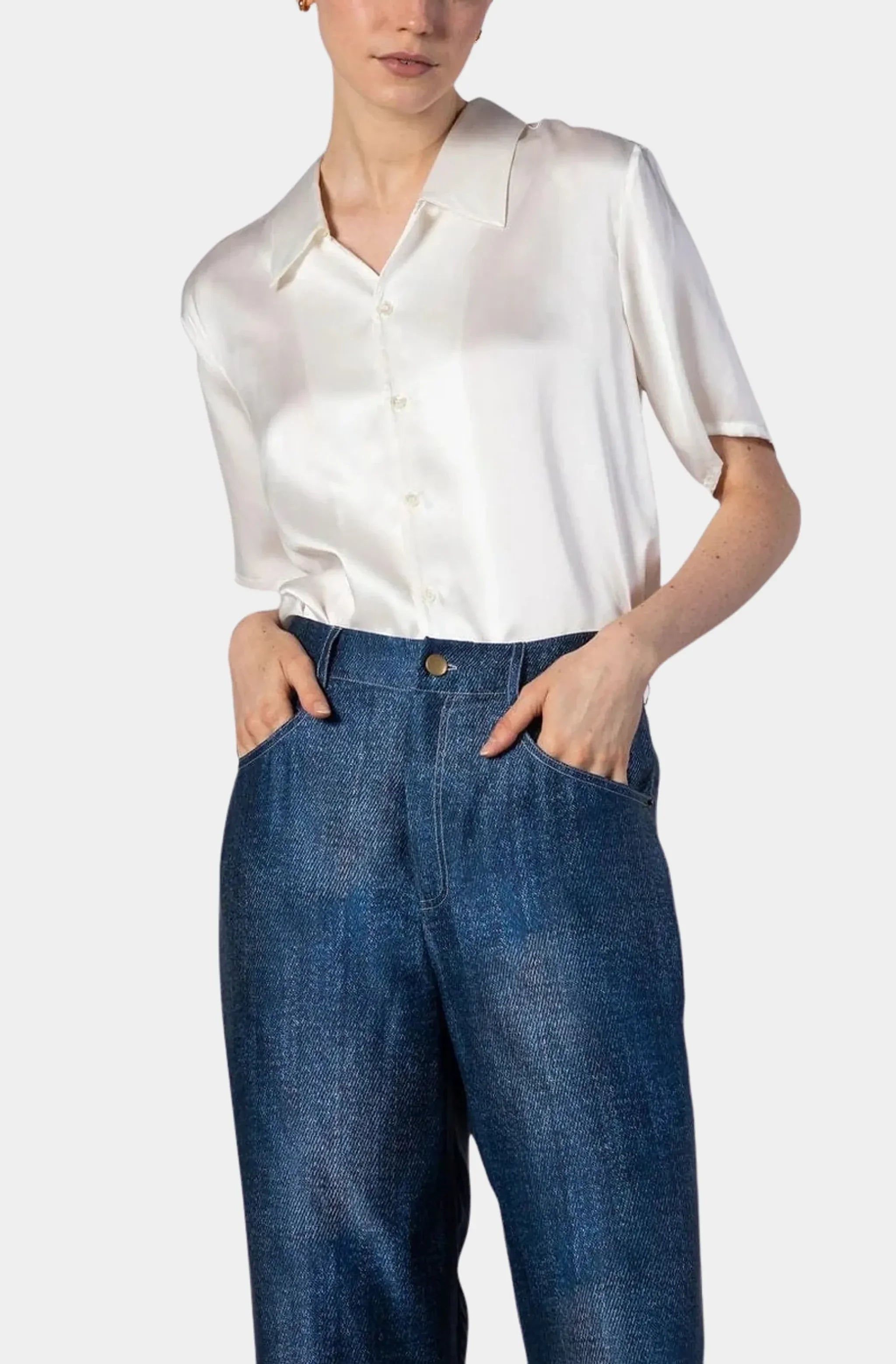 Jeans But Silk Pant