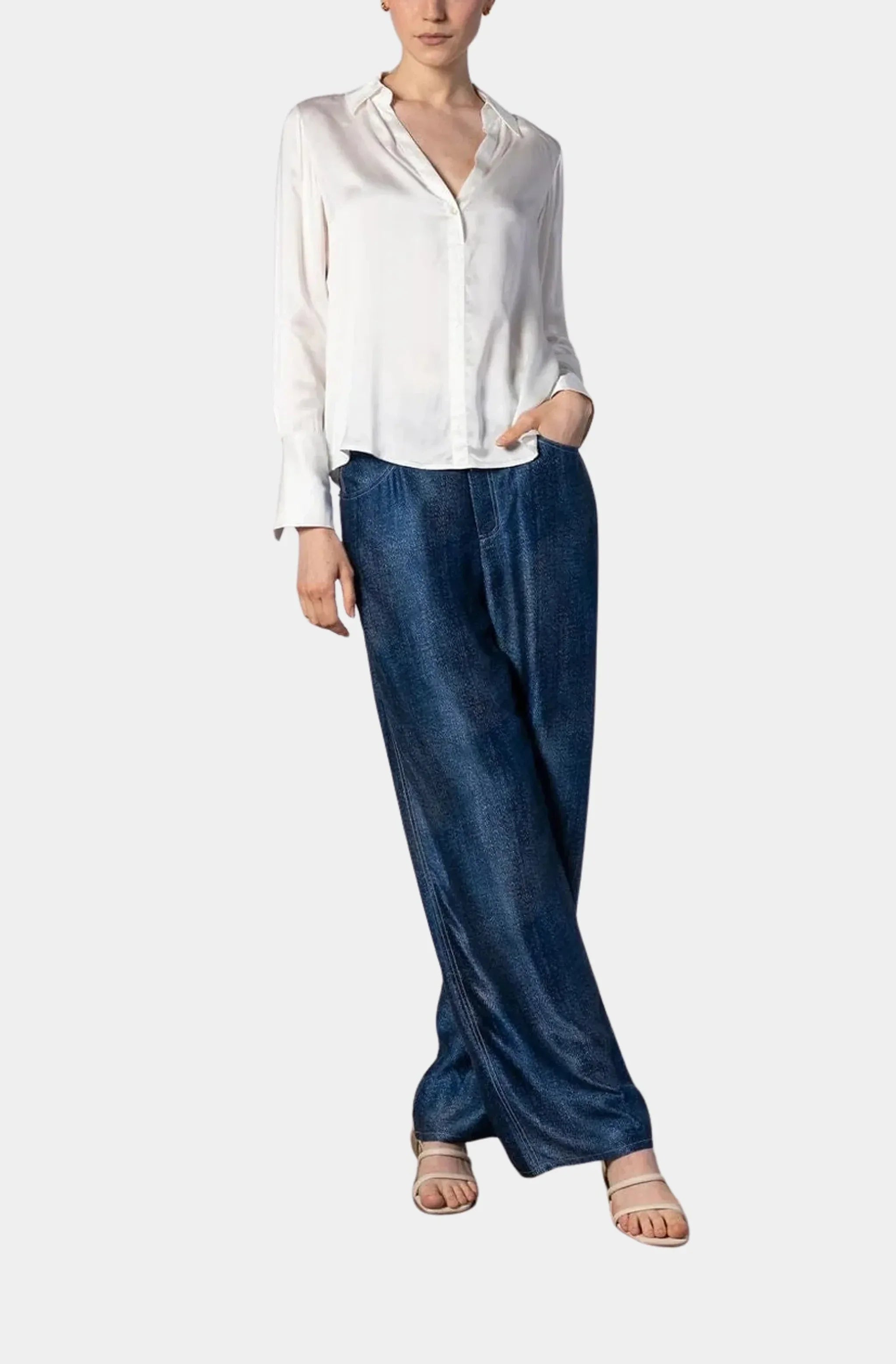 Jeans But Silk Pant