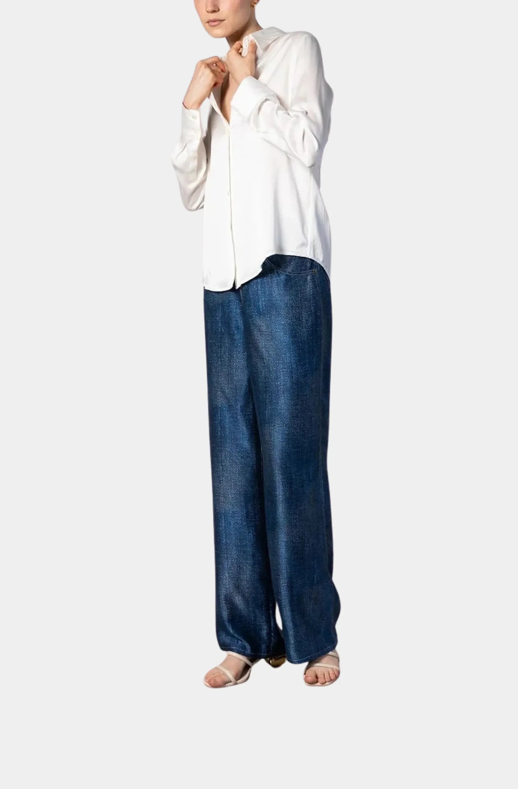 Jeans But Silk Pant