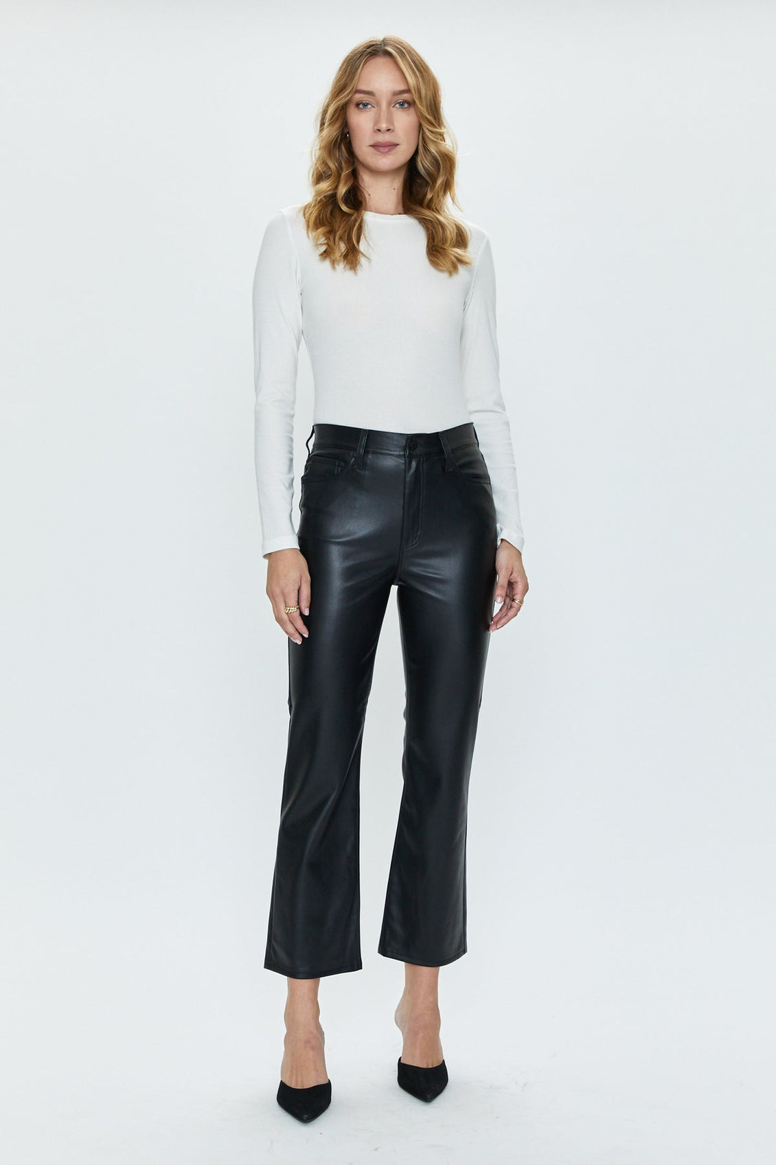 Lennon Black Leather Pant