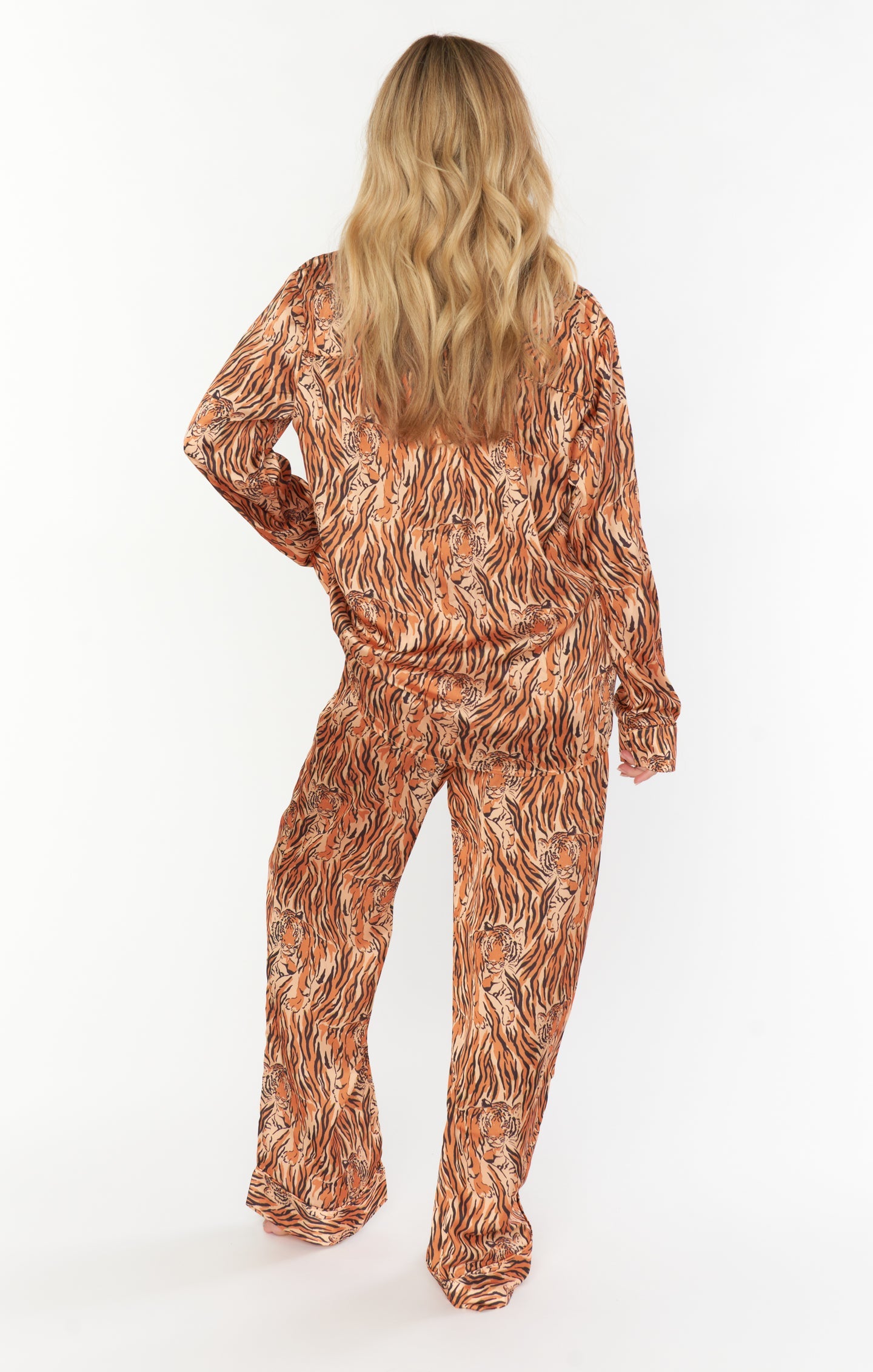 Classic Pj Set in Royal Tiger Silky