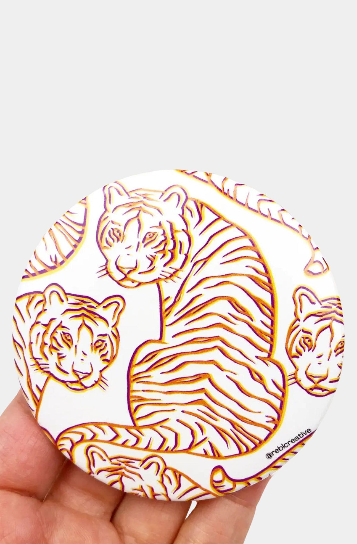 Sassy Tigers Game Day Button