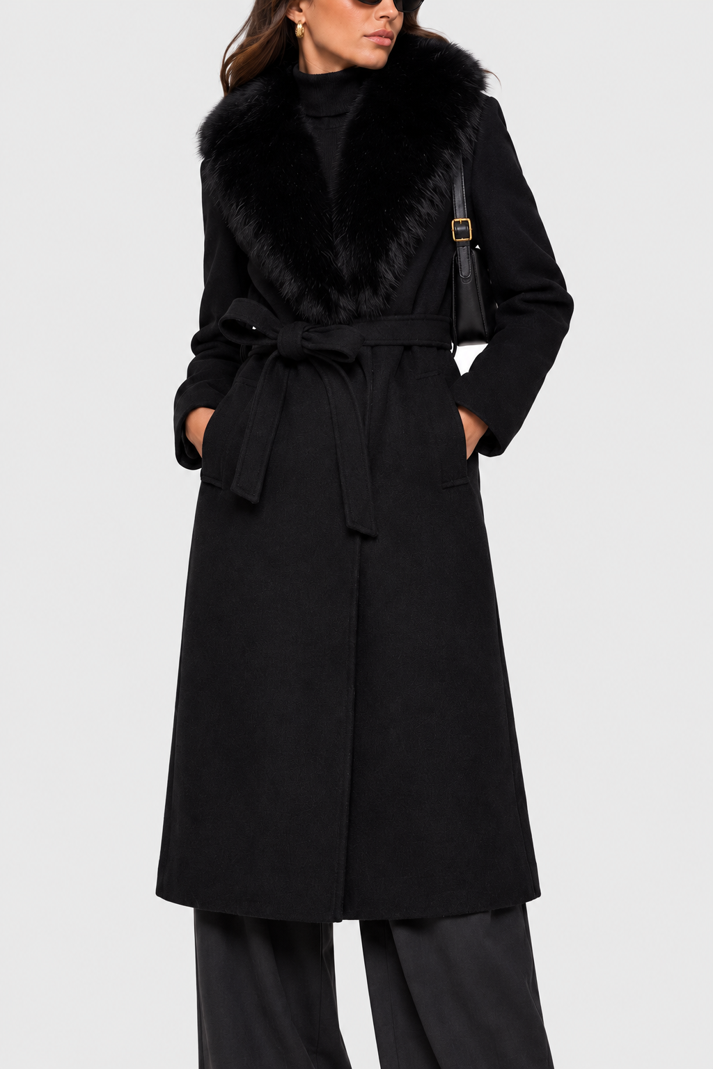Vivienne Coat Black WC454 front view