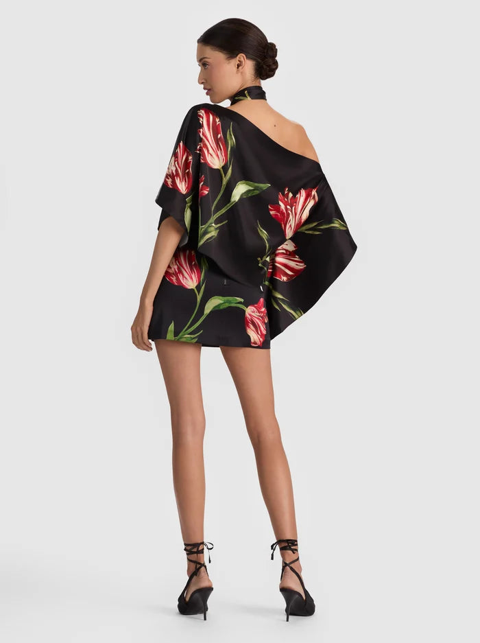 Rita Ots Draped Cropped Top with Scarf