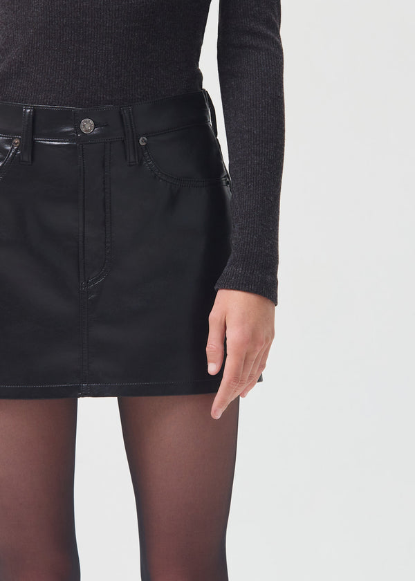Recycled Leather Liv Mini Skirt